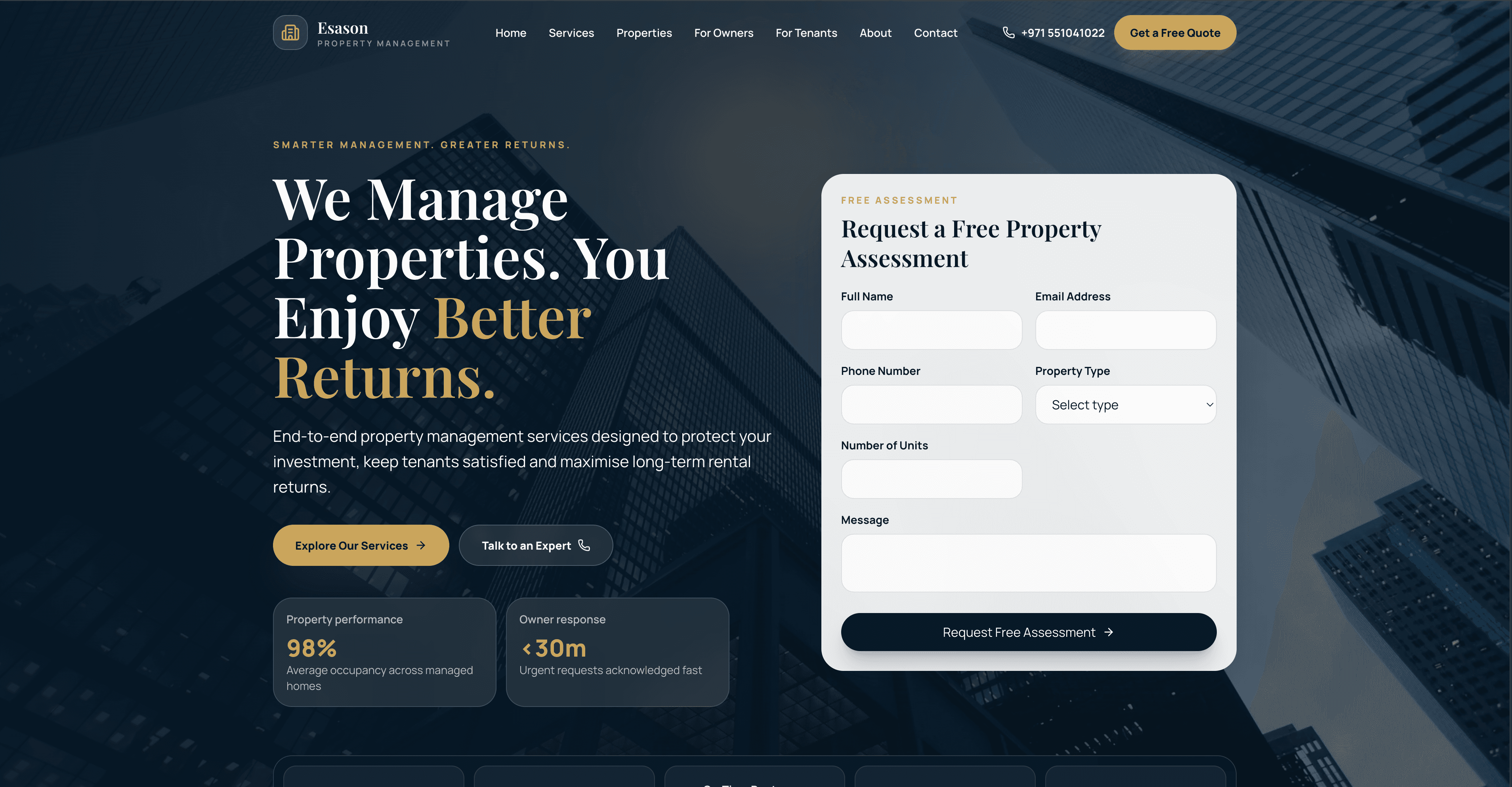Esason Property Management Property Management Website