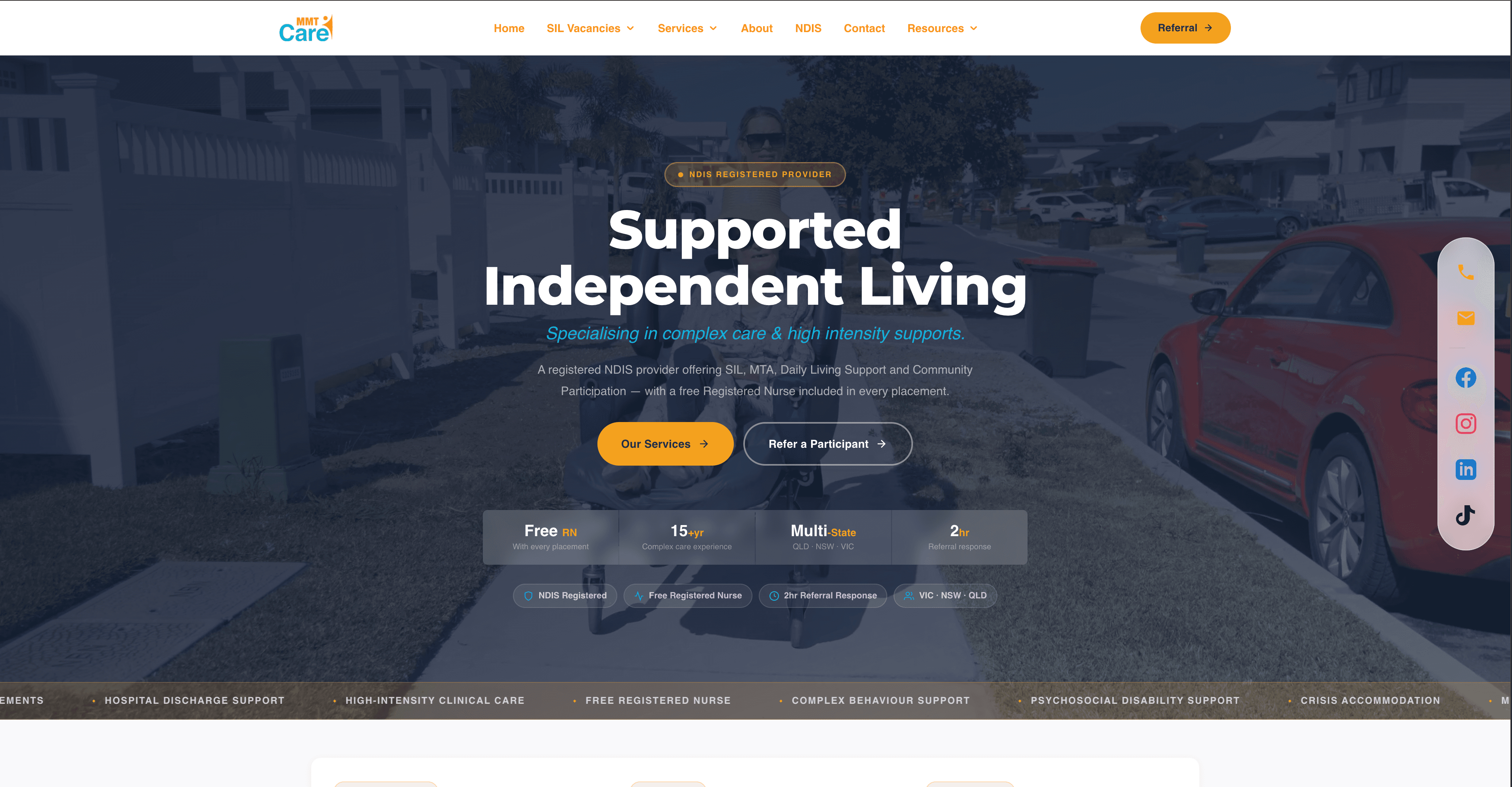 MMT Care Healthcare Website Development