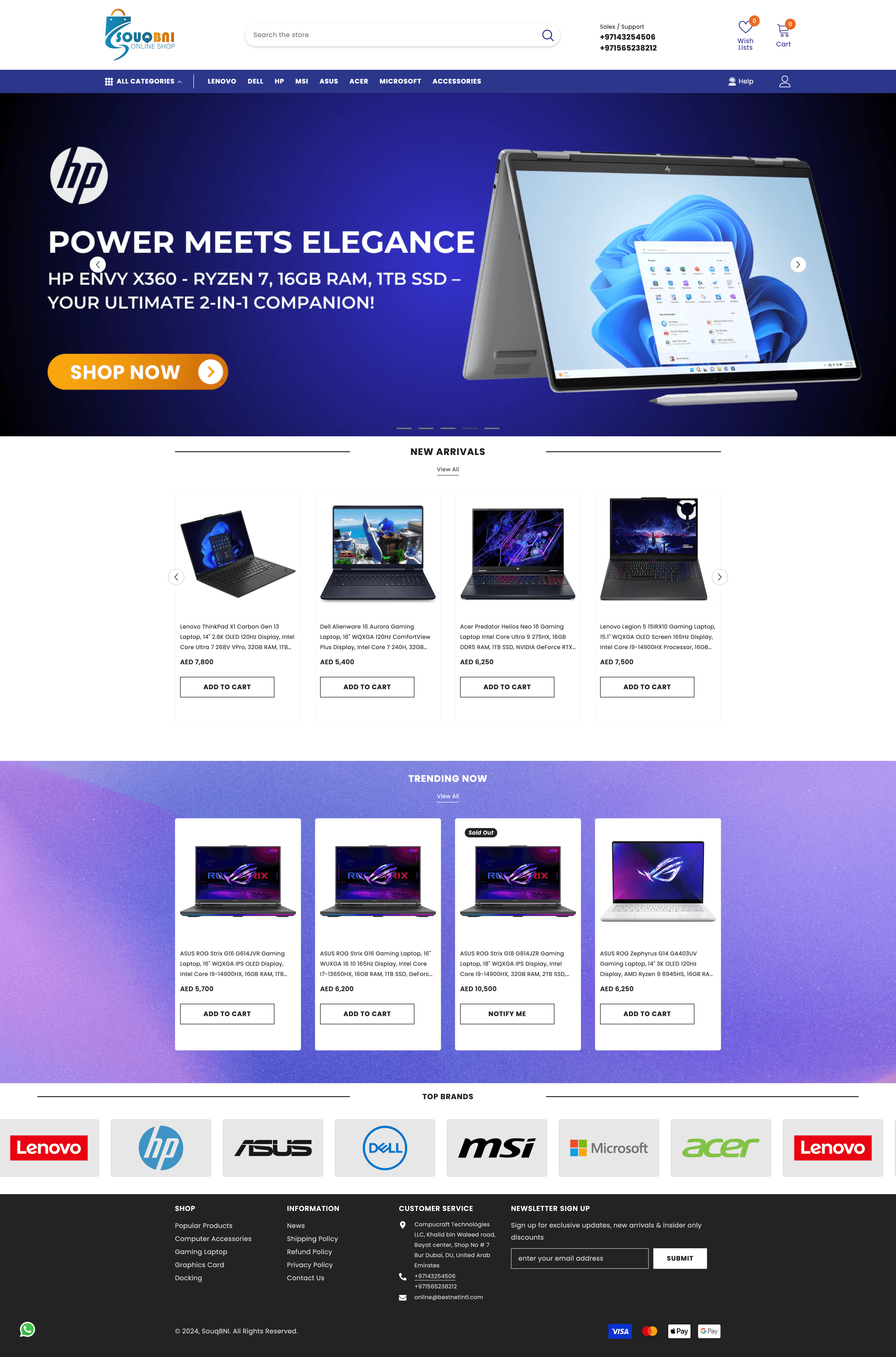 Home page